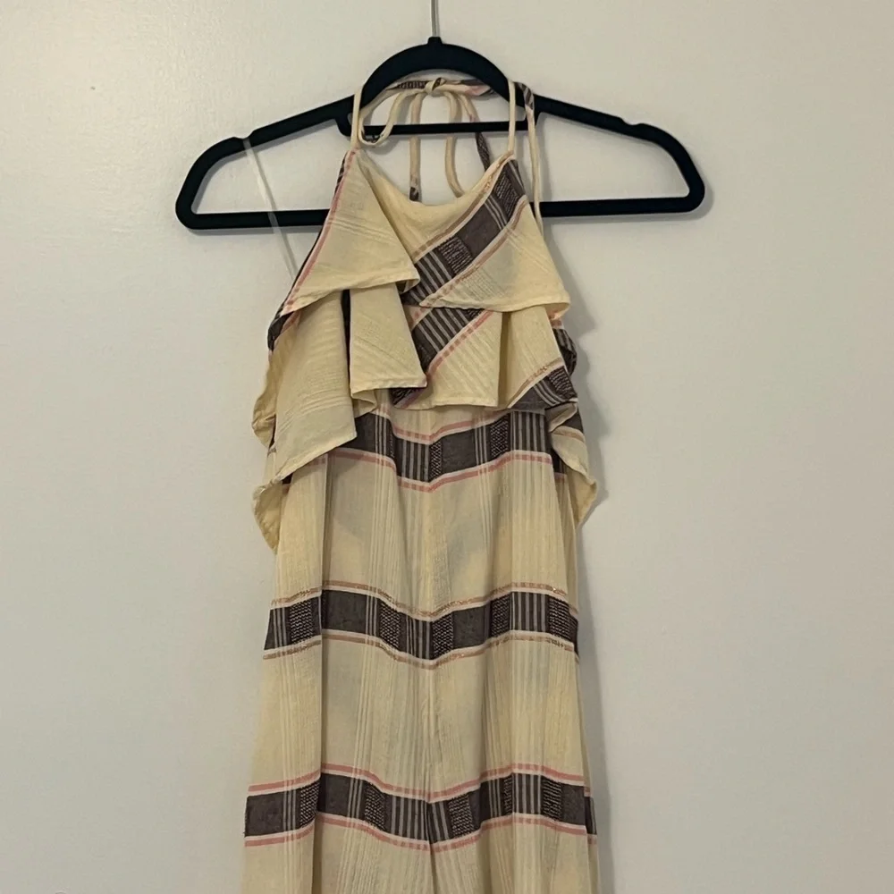 Saturday Sunday Striped Halter Jumpsuit - Picture 2 of 8